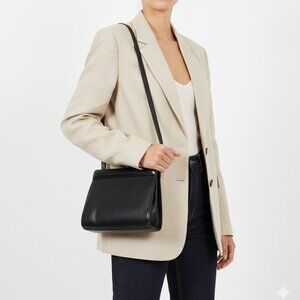*Franco Visconti Black Leather Made in Italy Purse
